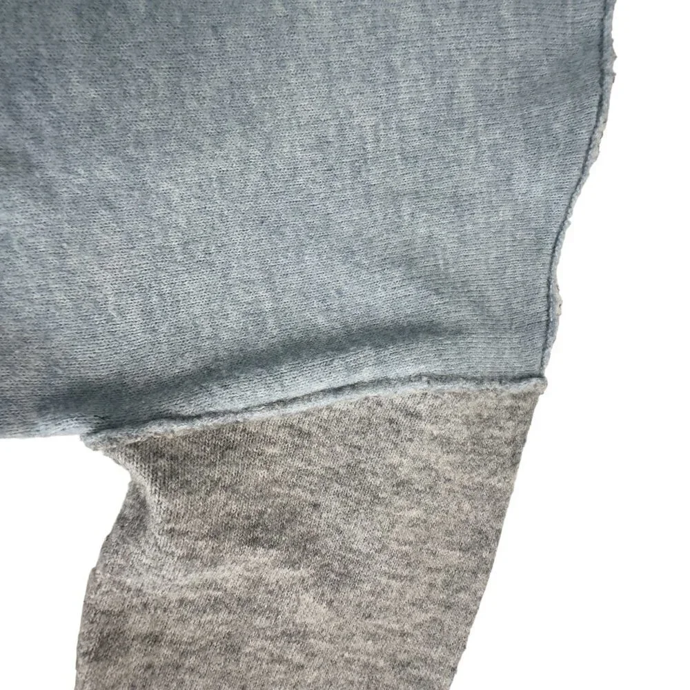 Westbound Wool Blend Oversized Boxy Drop Sleeve Colorblock Crew Neck Sweater (L)